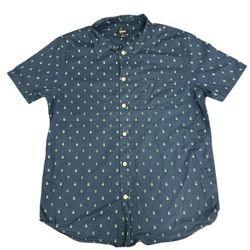 Urban Pipeline Blue Button Up Short Sleeve Shirt Size Medium
