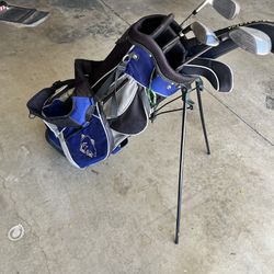 Mixed Righty Golf Clubs and Bag