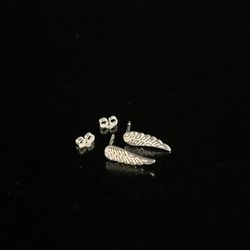 Sterling 925 Silver Wing Earrings 