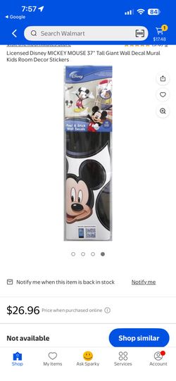 MICKEY MOUSE  37" Wall Sticker