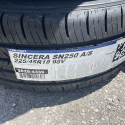 new tires 225/45/18 Falken tires $160 each plus tax 