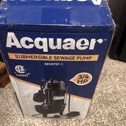 3/4 Hp Sewage Ejector Sump Pump