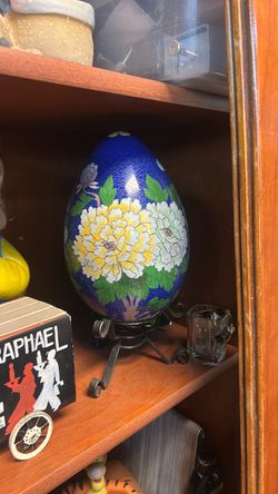 Cloisonné Decorative Egg on Stand