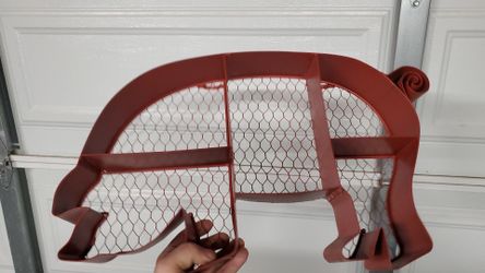 Farmhouse decor pig shelf