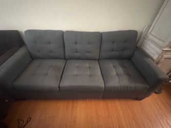 Gently Used Couch with Ottoman