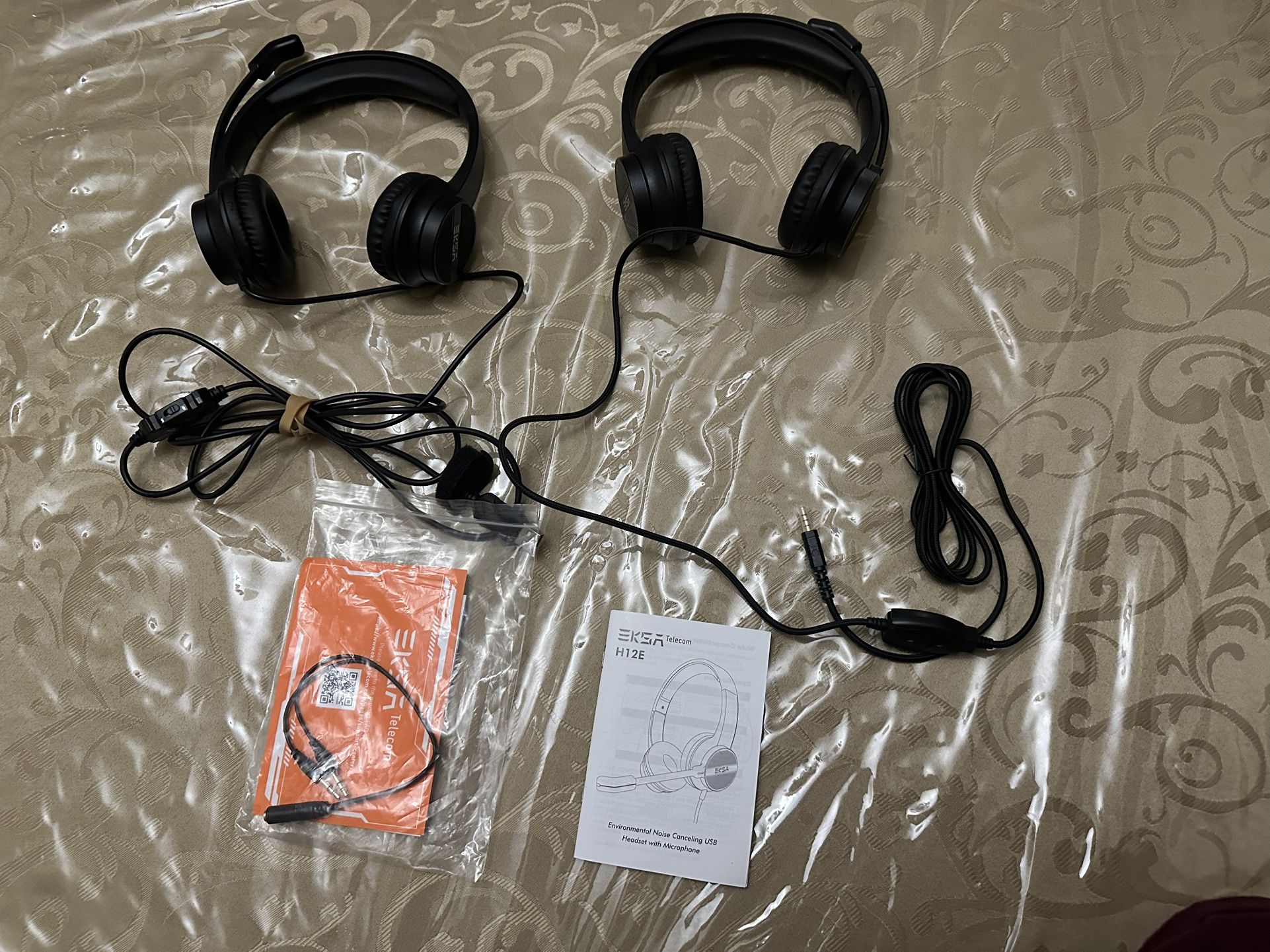 Set Of Two Eksa Telecom H12E Headsets
