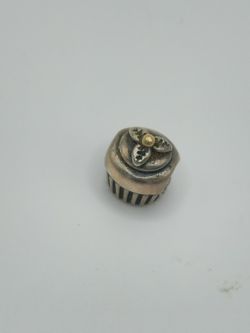 Pandora Two Tone Gold Silver cupcake charm 