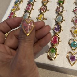 Flower Resin Rings -dry flowers