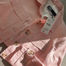 Zara Medium Linen Blazer 