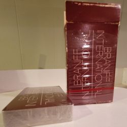 Sealed deck of vintage Braniff International Airlines playing cards. 