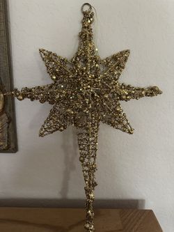 18” Bethlehem Star, Gold Glitter (Pier 1) $15