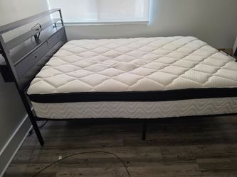 Queen bed with frame