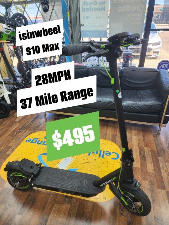 S10 Max 28MPH 37 Mile Range Isinwheel Electric Scooter