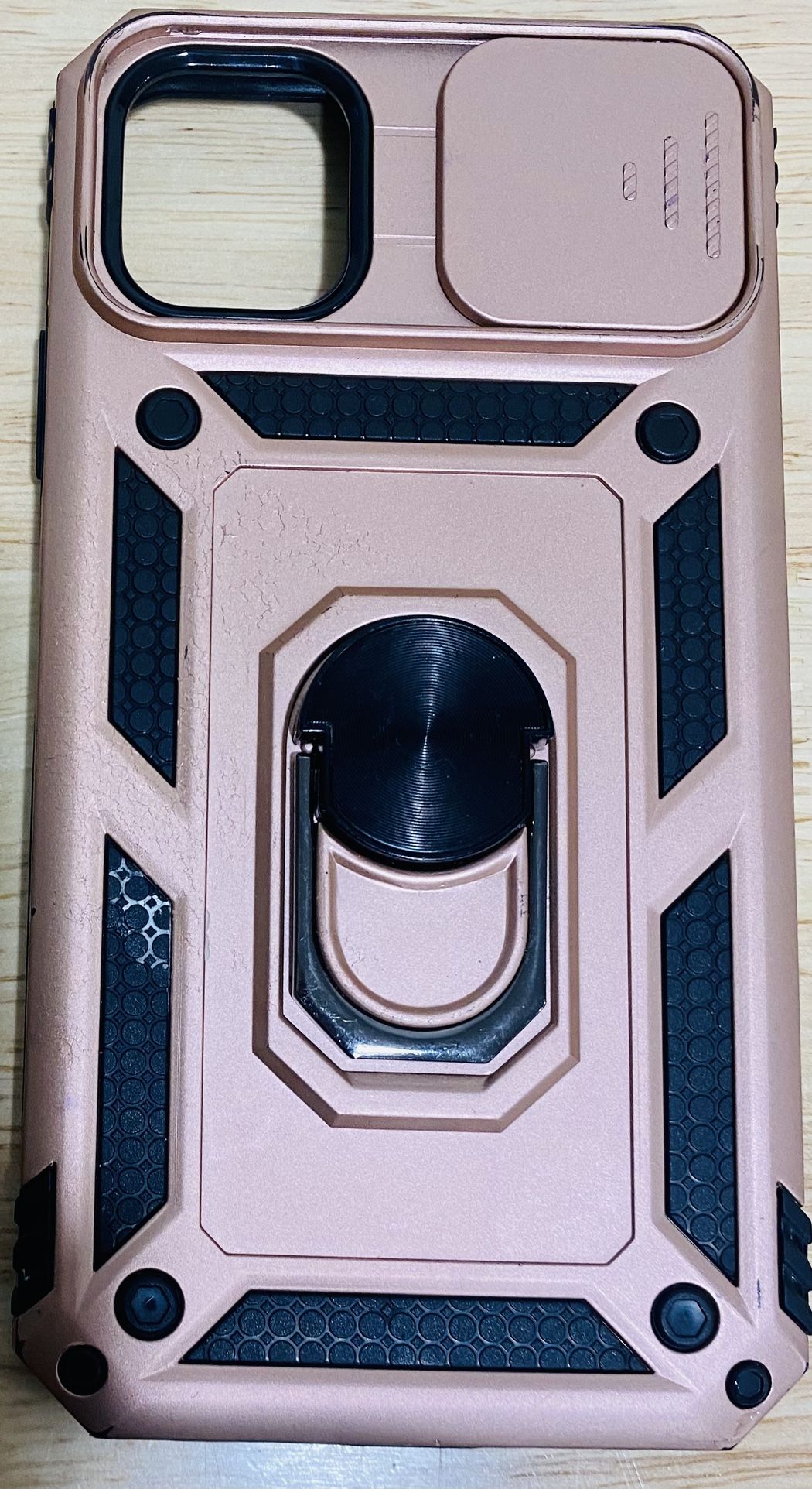 iPhone 11 Case Military Grade Shockproof with Camera Cover & Kickstand, Heavy Duty Protective Magnetic Case - Pink