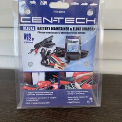 CEN - TECH Battery Maintainer Deluxe and Float Charger Cen-Tech 12v 750mA