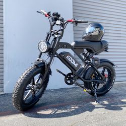 KOOMi M300 Retro Moped E-bike 750w 48v 20Ah Hydraulic Disc Brakes Full Suspension, Electric Bike  