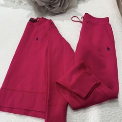 Polo Track Suit Set, Women Size Small Pink 