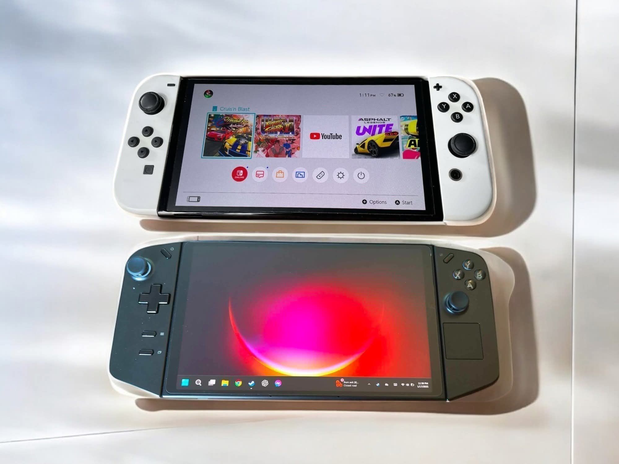 Lenovo Legion Go and Nintendo Switch OLED 