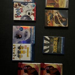 DVDs and blue ray movies