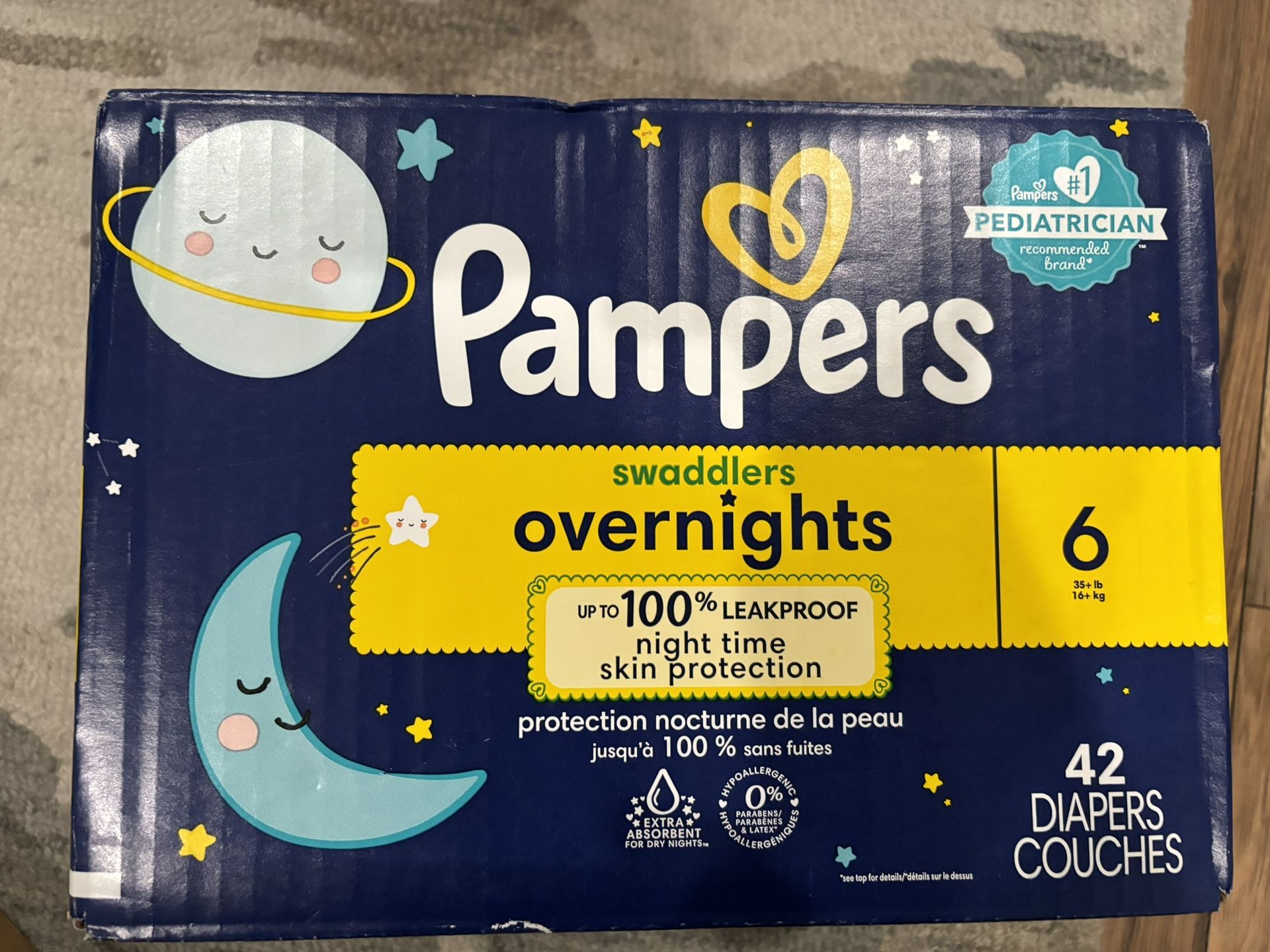 Pampers Over Night Size 6 