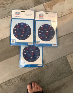 9 Inch Paper Lanterns July 4th 3 Pcs