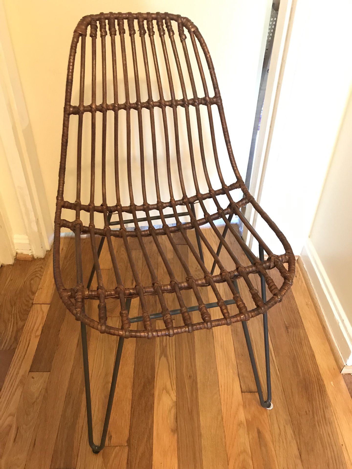 Modern metal wrapped chair