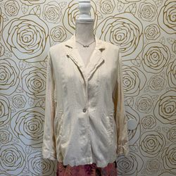 Free People Boho coastal Women's Lightweight Textured Blazer Jacket