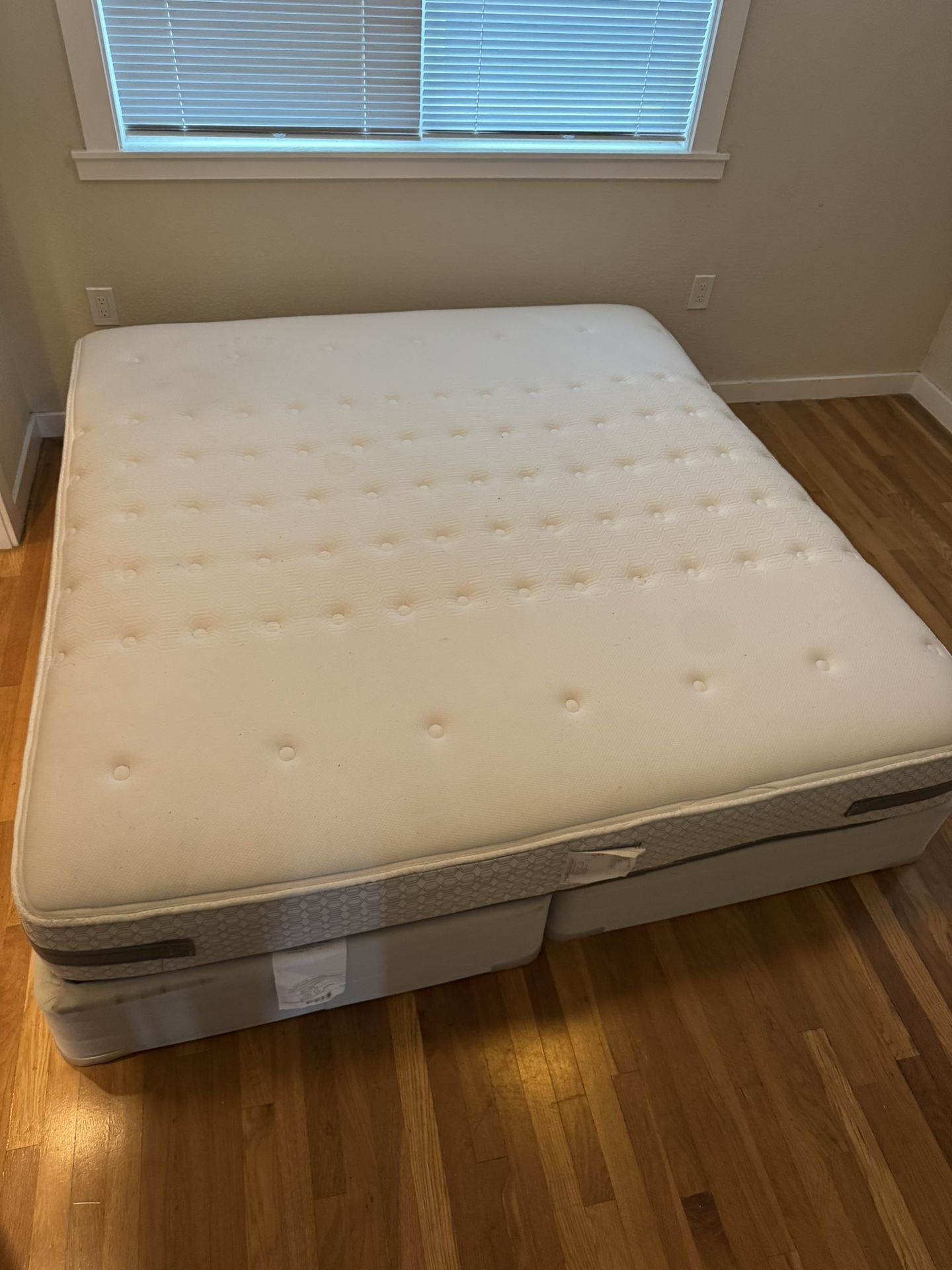 Queen Size Pillow Top Mattress and Two Twin Box Springs