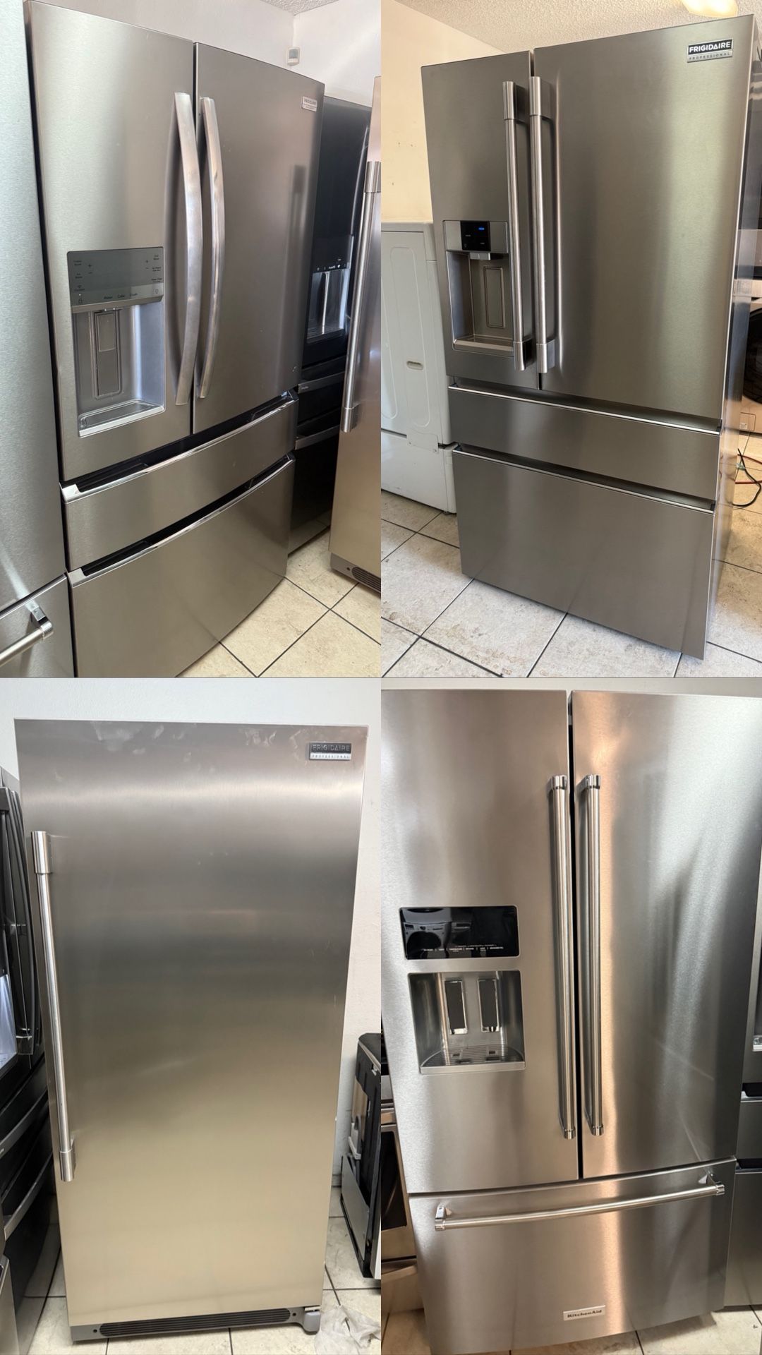 Beautiful Stainless Steel Refrigerator In Excellent Condition