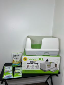 Purina Tidy Cats Breeze XL Litter Box System Starter Kit- Includes Litter Box, Ion Pads & Pellets