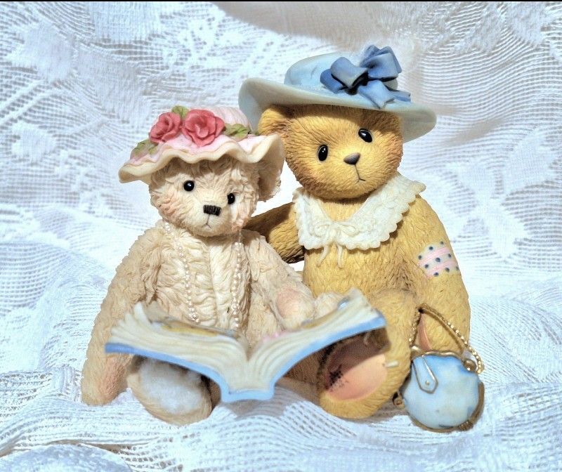"Tess and Friend" Enesco Cherished Teddies "Things Do Not Change, We Do" @1999