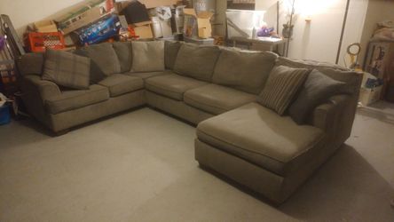 3piece GREY/CHARCOAL Sectional MICROFIBER COUCH SET