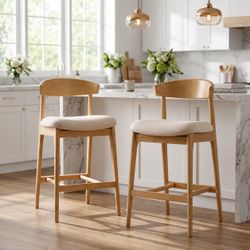 Usher Beige Counter Stools (Set of 2)