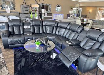 New sectional power recliner in box