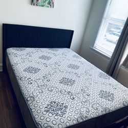 Queen  Size Set Bed Frame With The Mattress 10”thick Brand New From Factory Delivery Available 
