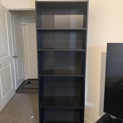 Black bookshelf
