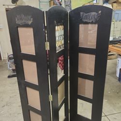 Black Trifold Picture Frame Room Divider