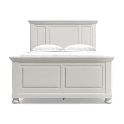 Ashley Furniture Antique White Queen Panel Bed Frame – Excellent Condition
