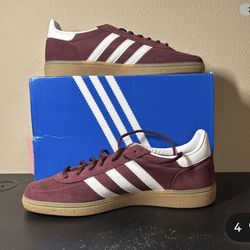 Size 9.5 Men's adidas Originals Handball Spezial Sneakers JH5439 Shadow Red