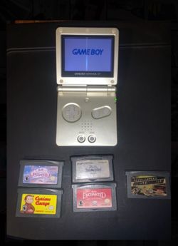 Nintendo Game Boy Advance SP Console Grey ( 5 Games)