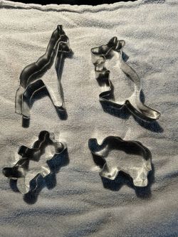 Set Of Four Metal Cookie Cutters