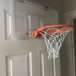 Over The Door Mini Basketball Hoop Glass Back by Tekk