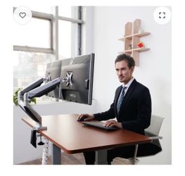 Computer dual monitor adjustable desk mount LocTek