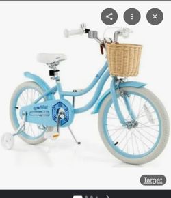 18" kids bike with Adjustable training wheels