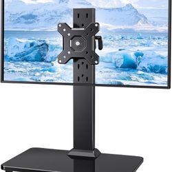 Single Monitor Stand for 13-34 inch Screens up to 44 lbs, Free-Standing Monitor Riser