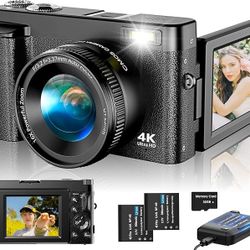 4K Digital Camera for Photography Autofocus, Upgraded 48MP Vloggi