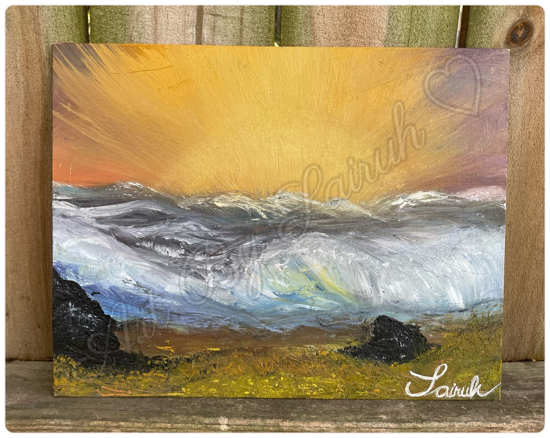 Ocean Escape, Hand Painted Oil Canvas
