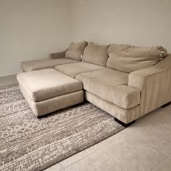 Sectional w Chaise Lounge & Ottoman from Living Spaces 