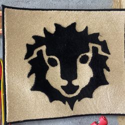 Lion carved custom rug