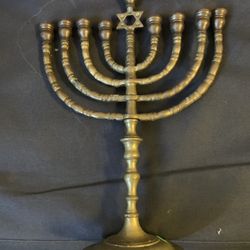 Early Brass Menorah